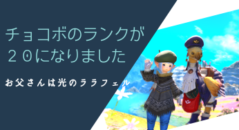 チョコボのランクが２０になりました